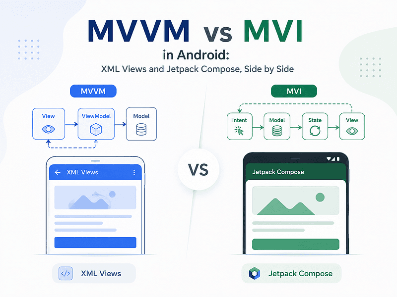 MVVM vs MVI in Android: XML Views and Jetpack Compose, Side by Side